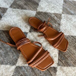 Stylish Brown Braided Sandals